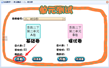 2种不同难度的单元测试，让孩子在循序渐进的学习中不断进步提高学习成绩