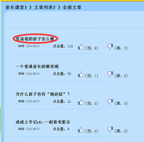 家长发表有关小学数学教育的文章，让家长们相互交流心得，从而提高成绩。
